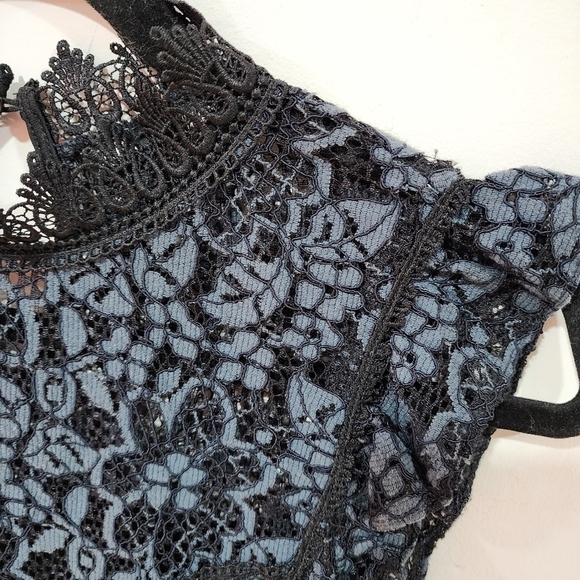 Zara contrasting lace dress, size M, green - Picture 6 of 7